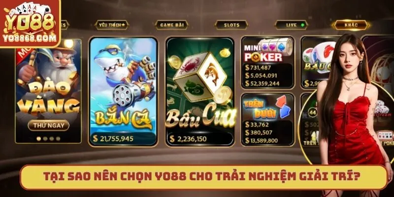 Giới Thiệu Yo88 – Khám Phá Cơ Hội Vàng, Chơi Thử Ngay Tại sao nên chọn Yo88 cho trải nghiệm giải trí?