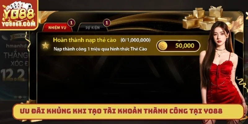 Đăng Ký Yo88 – Tạo Tài Khoản Nhanh Chỉ Trong 1 Phút Ưu đãi khủng khi tạo tài khoản thành công tại Yo88